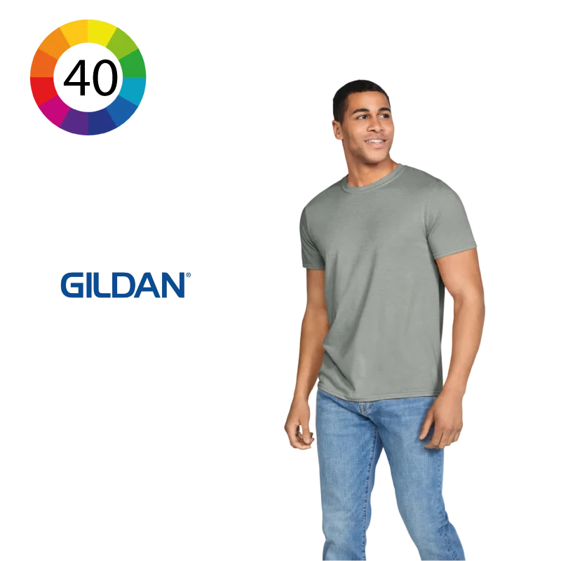 GI6400 -T-shirt homme col rond Softstyle