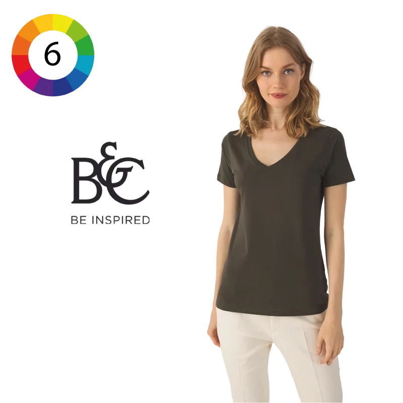 T-shirt Organic Inspire col V Femme