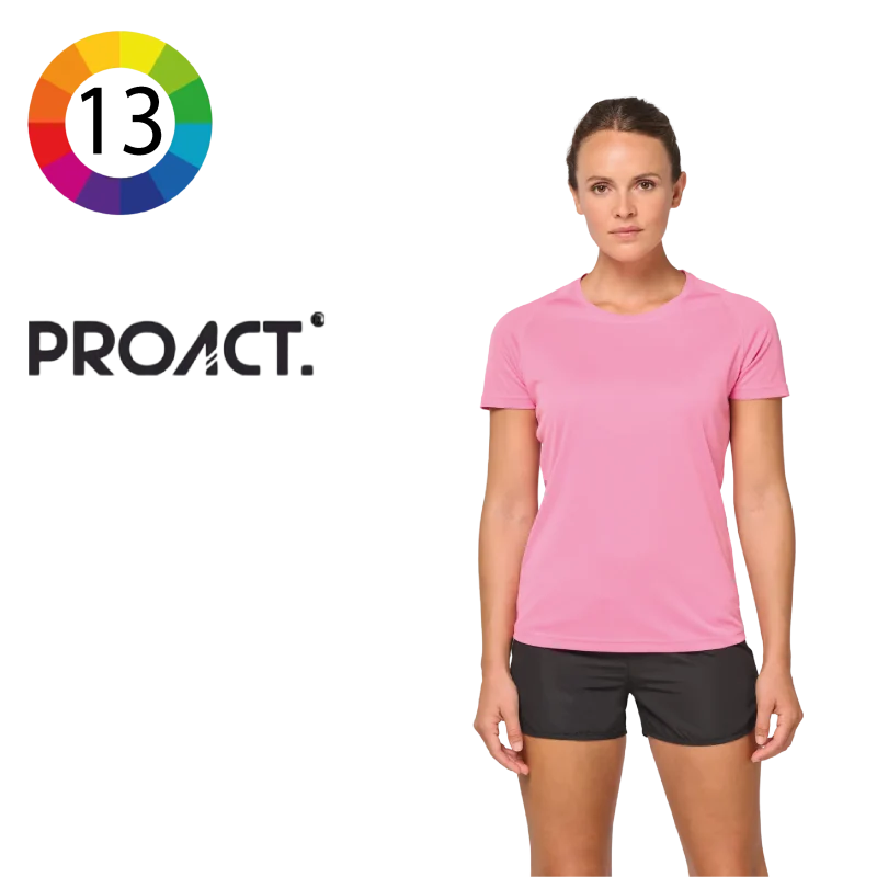 T-shirt de sport à col rond recyclé femme