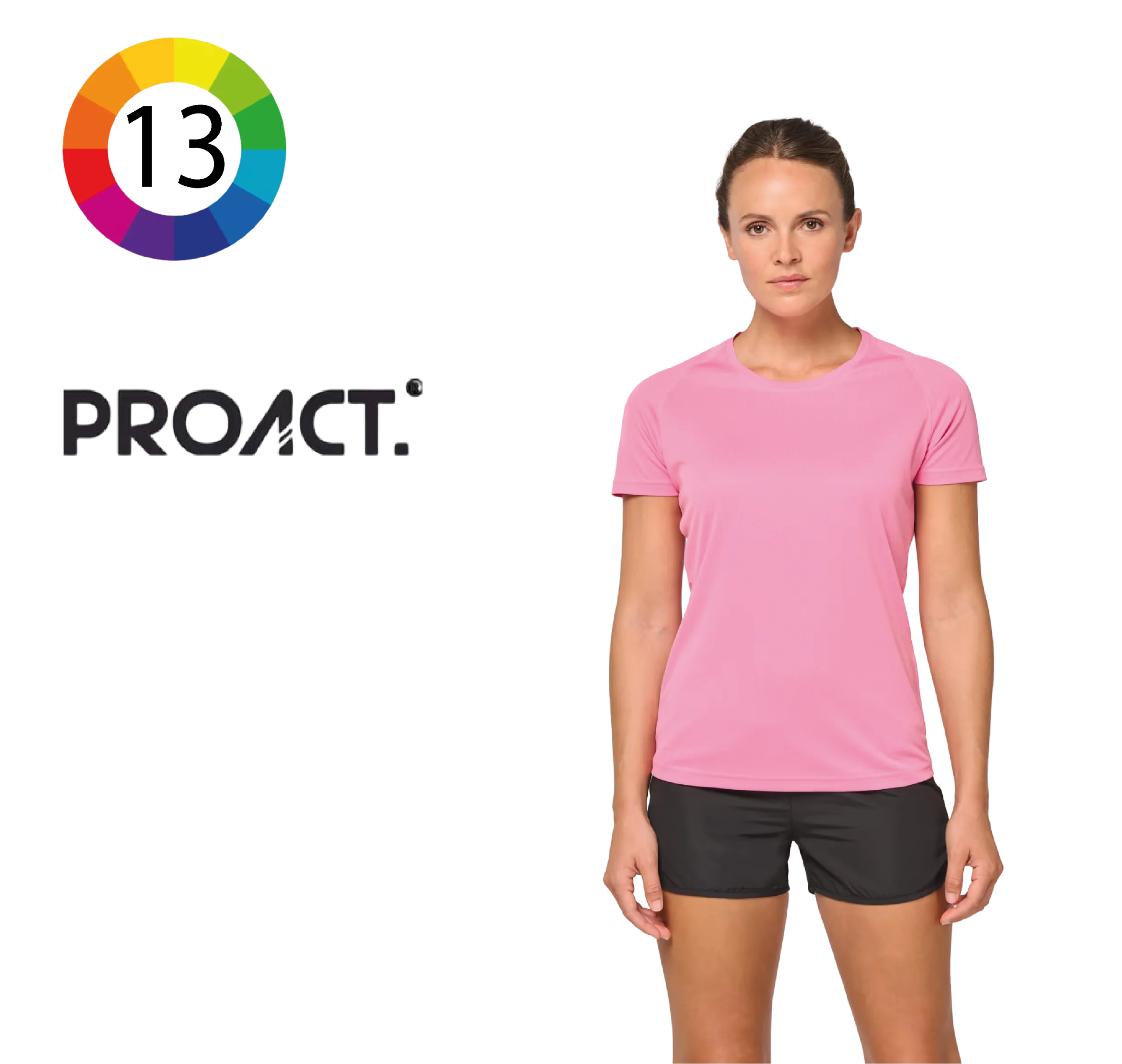 T-shirt de sport à col rond recyclé femme