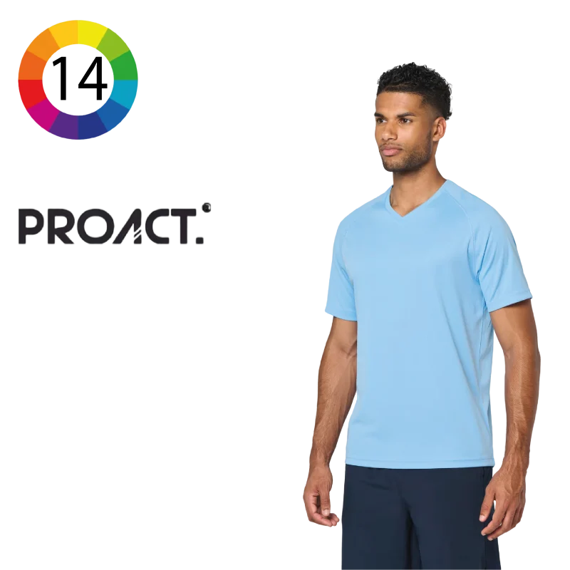 T-shirt de sport manches courtes col v homme
