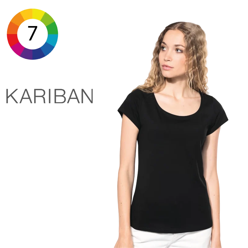 T-shirt col bateau manches courtes femme