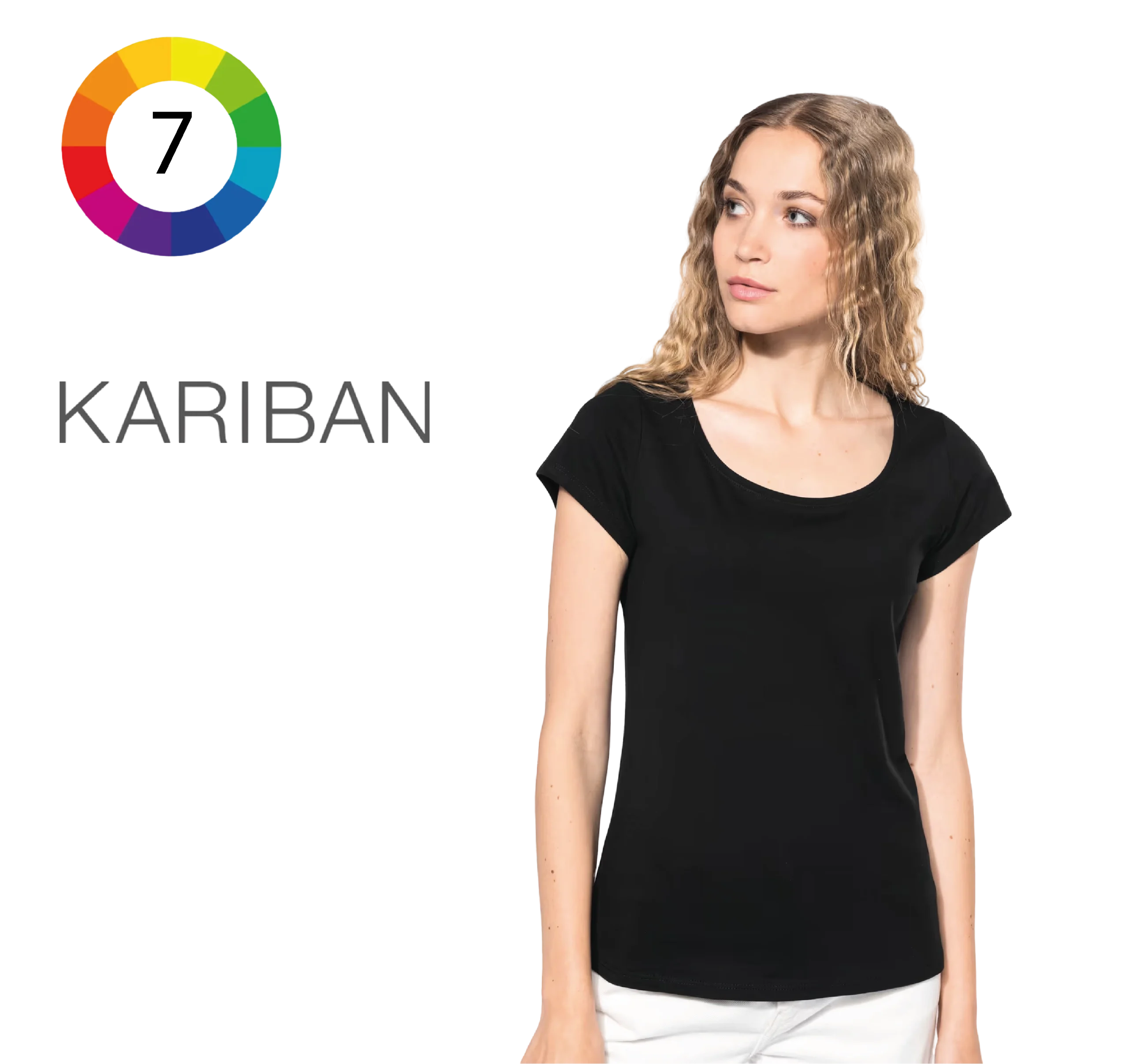 T-shirt col bateau manches courtes femme
