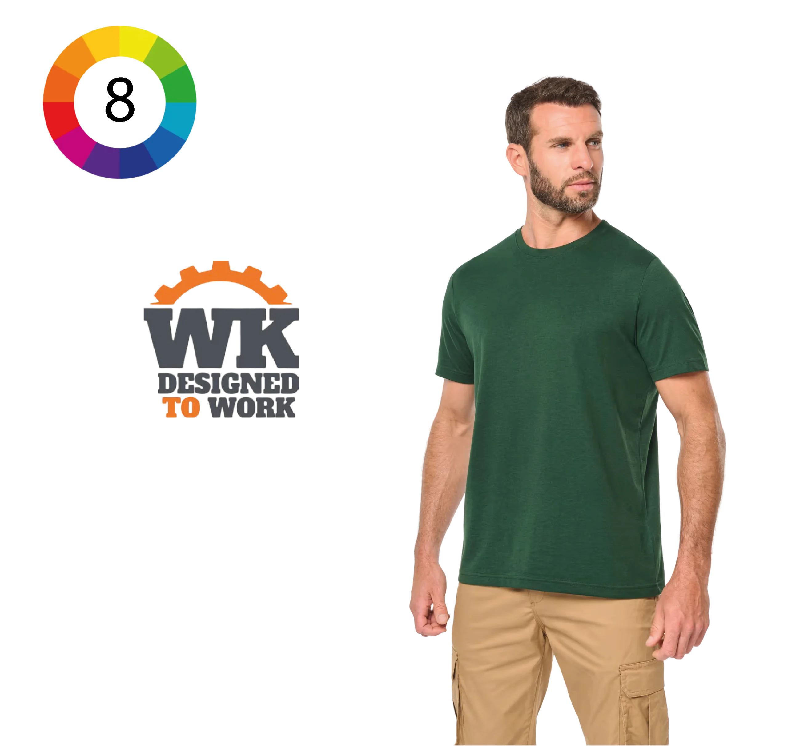 WK302 -T-shirt col rond écoresponsable