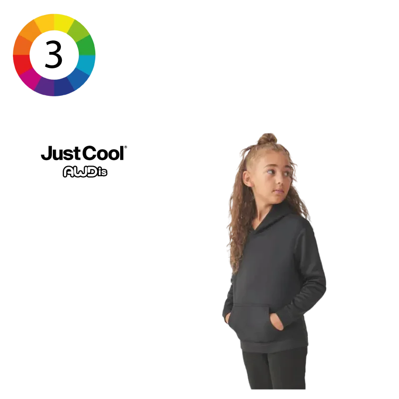 JH006J - Sweat à capuche sport en polyester pour enfants