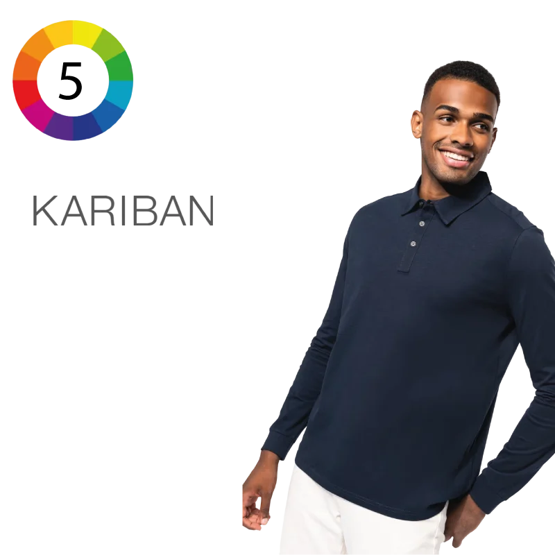 Polo jersey manches longues homme