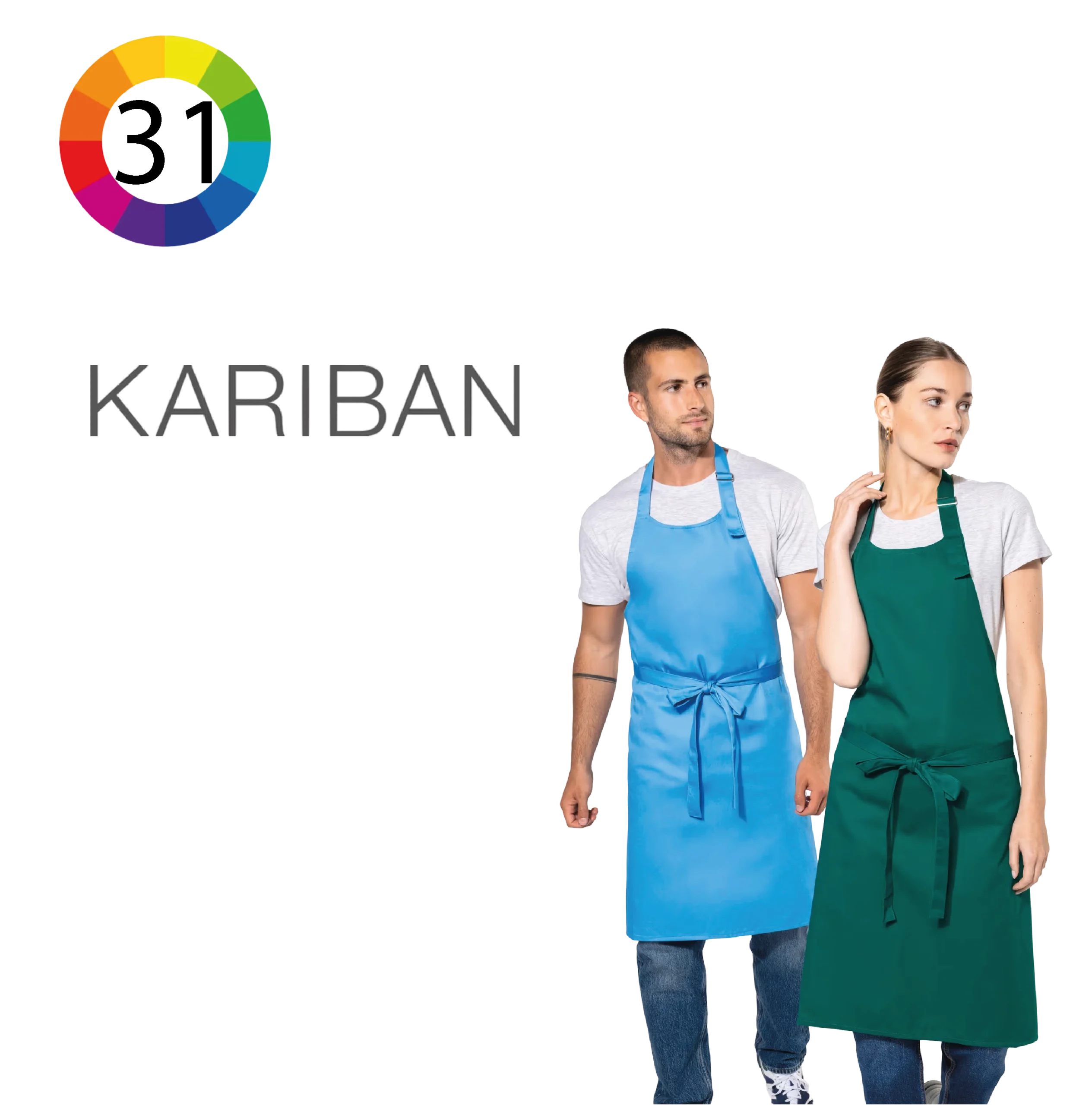 K8000 -Tablier polycoton sans poche