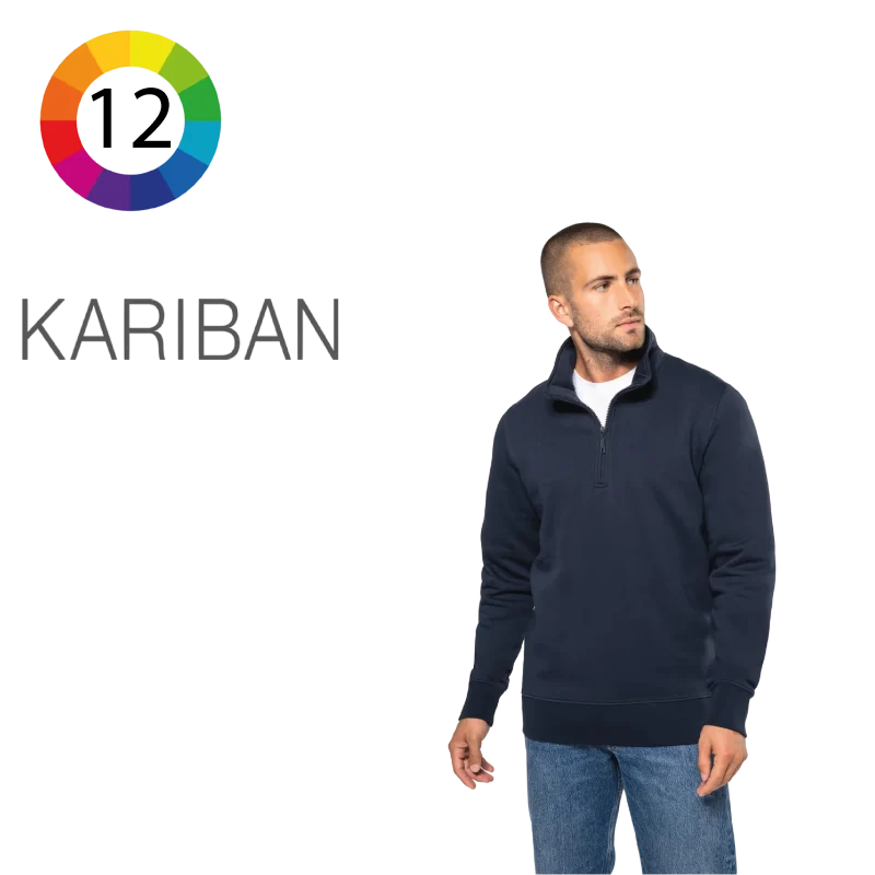 Sweat-shirt col zippé