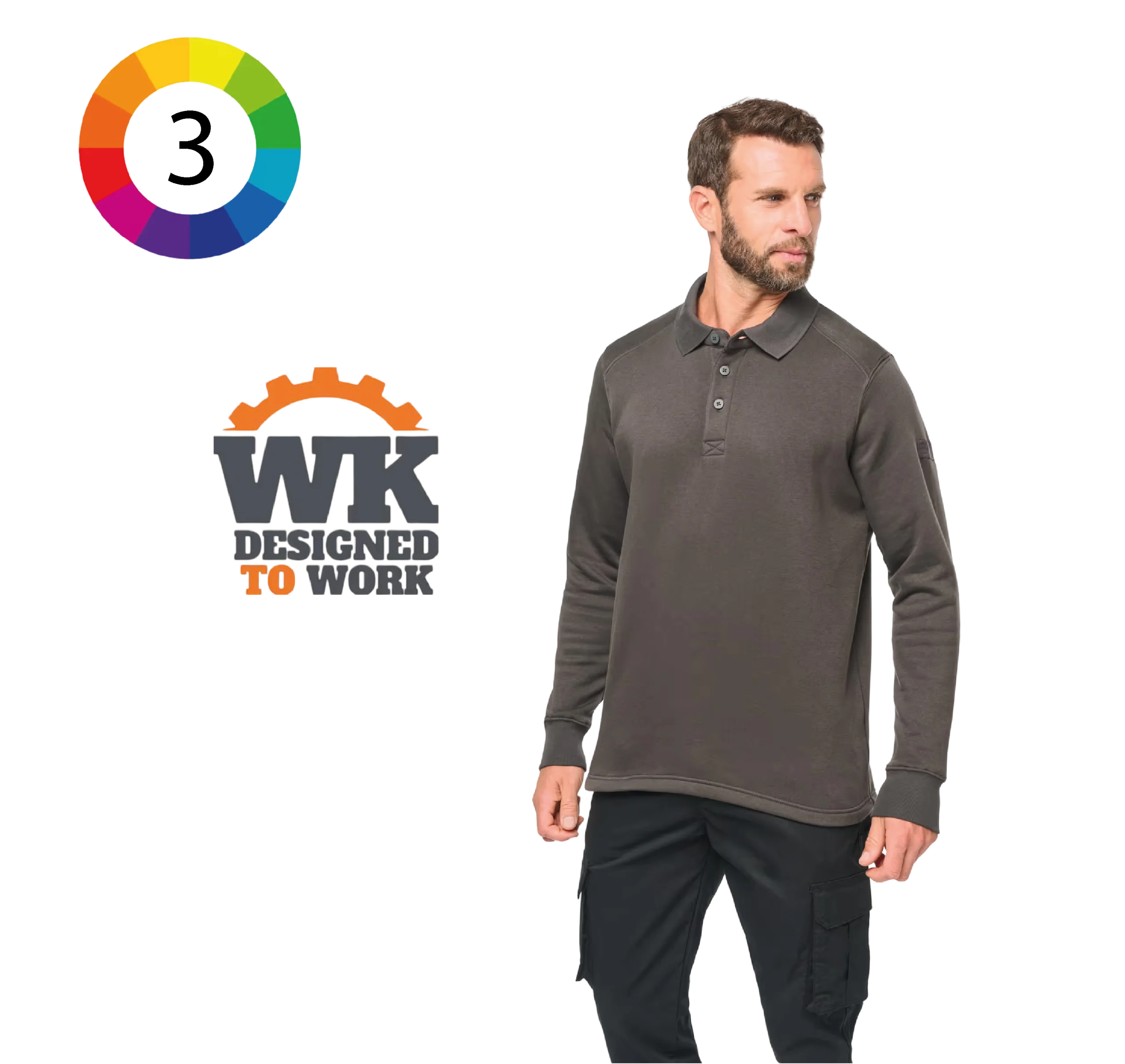 Sweat-shirt col polo