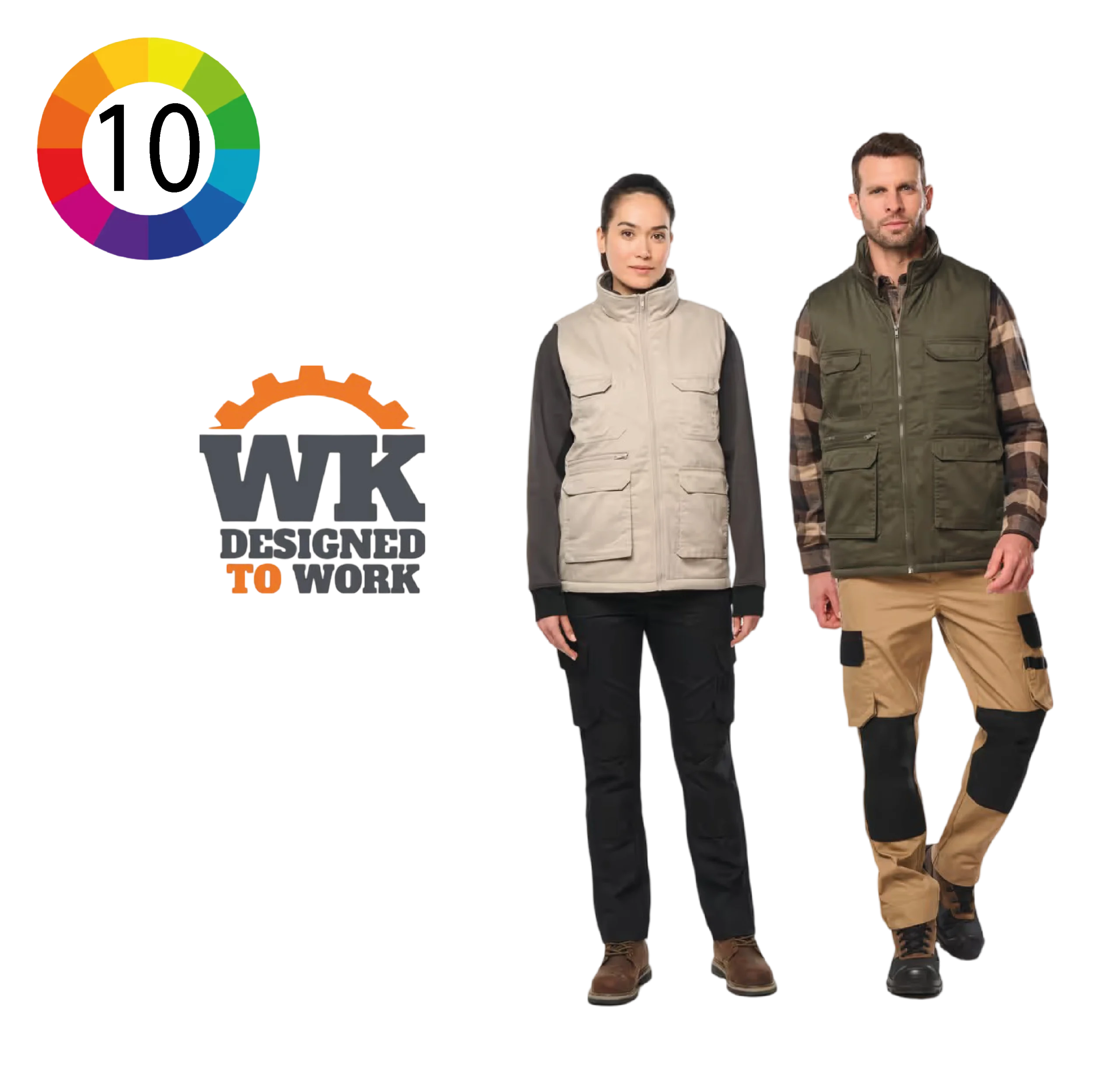 WK607 - Gilet polycoton multipoches
