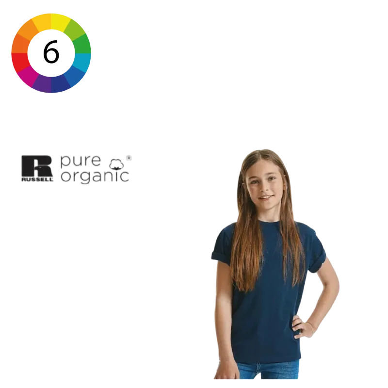 T-shirt biologique pur pour enfants Russell-pure-organic