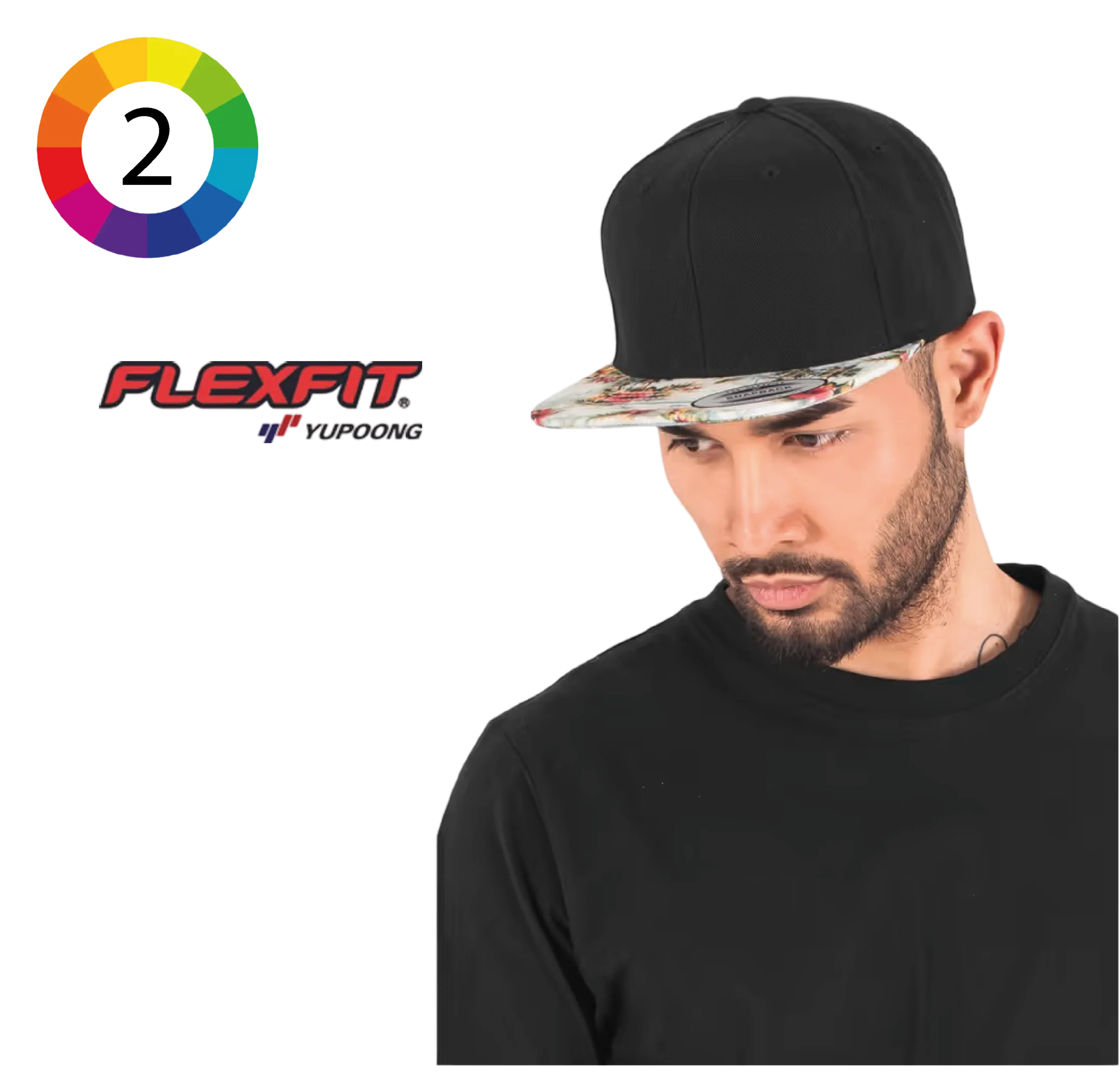 FL6089F - Casquette floral snapback