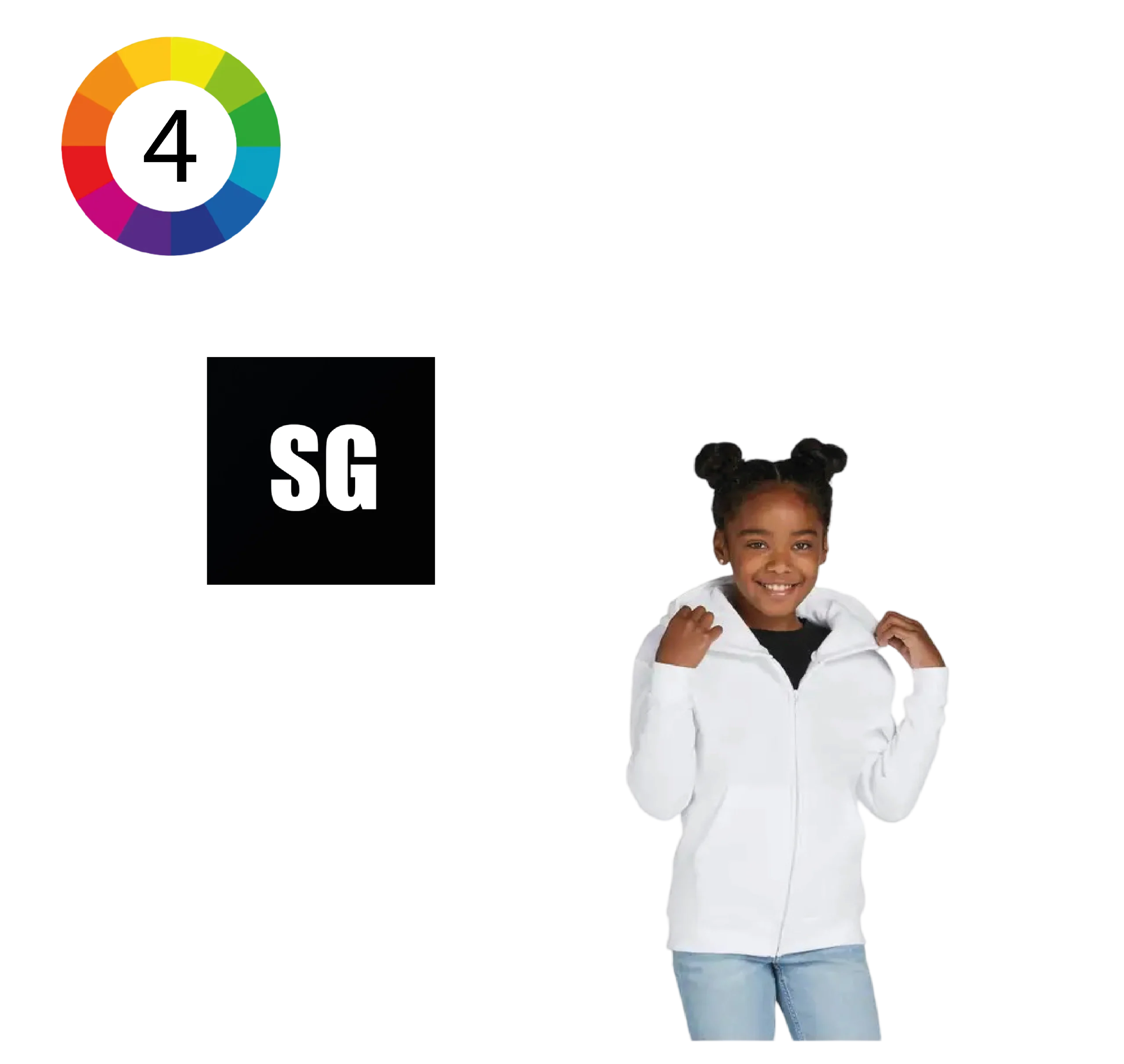 SG29K - Sweat à capuche zippé pour enfants SG Originals
