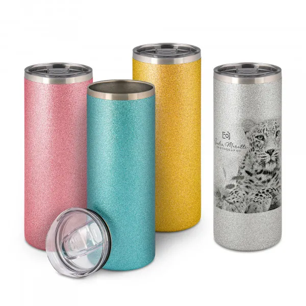 Canette isotherme acier inoxydable 20oz avec surface paillettes spark