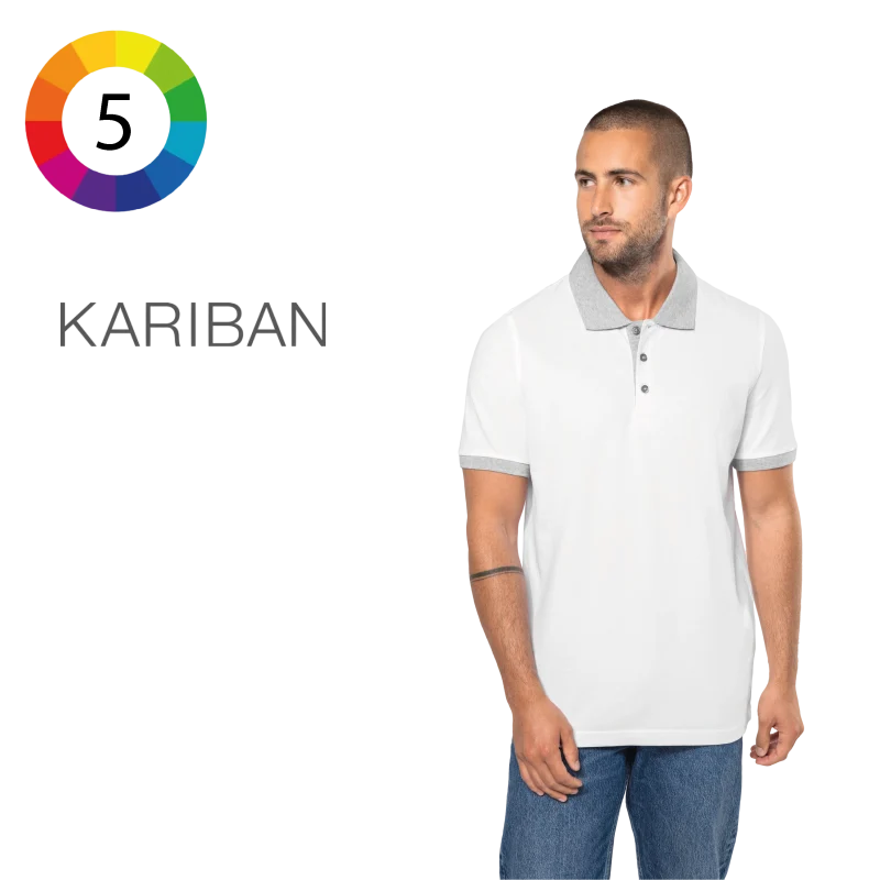 Polo piqué bicolore