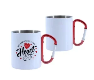 Tasses en inox inoxydable TREK- avec mousqueton 10oz