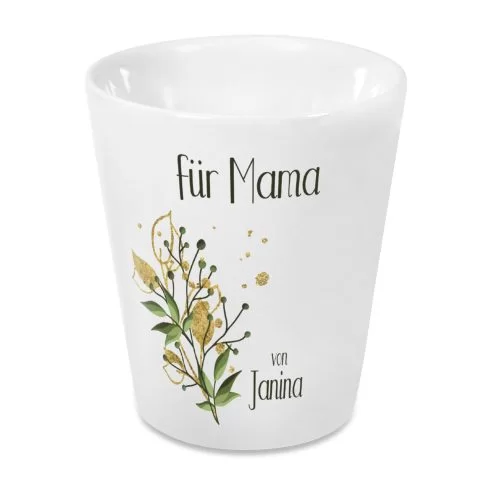Pot de fleurs conique avec un petit trou au fond