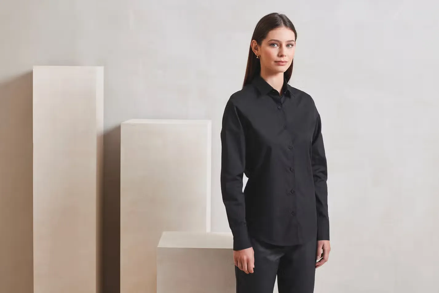 PR303 - Chemise popeline RECYCLIGHT à manches longues pour femme