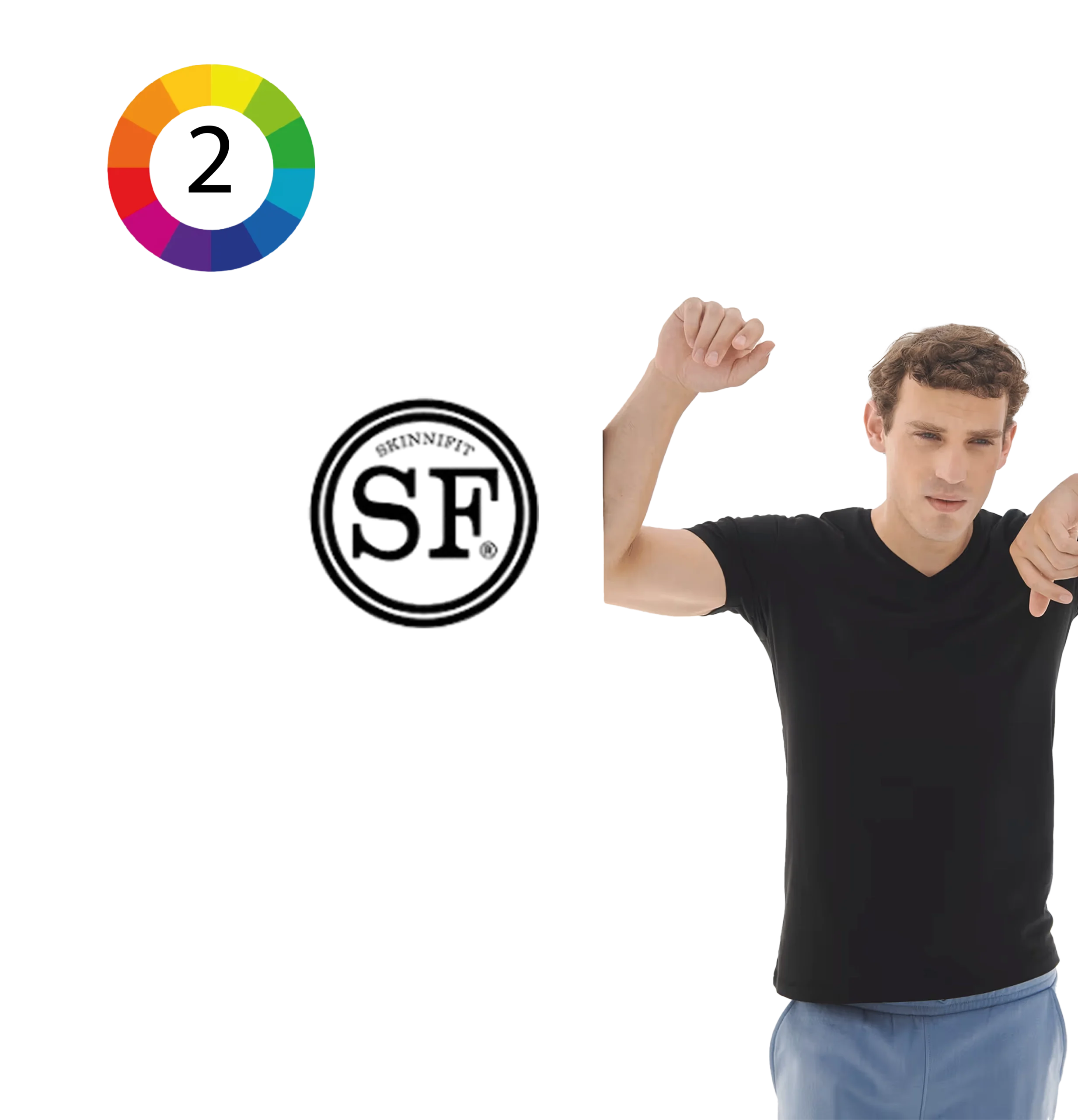 SFM122 -T-shirt homme col v Feel Good