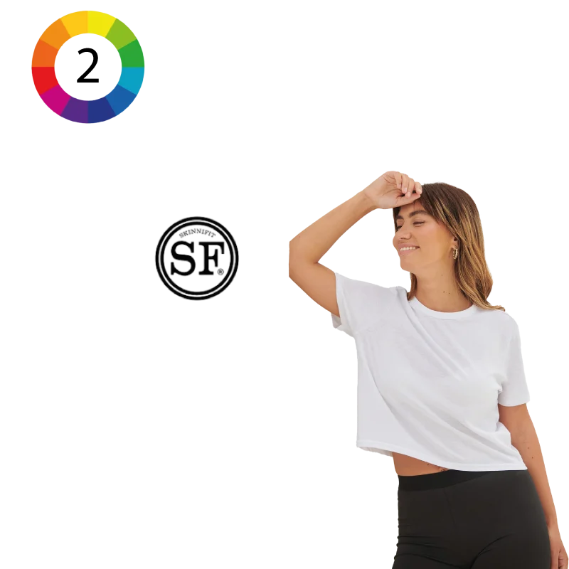 SK237- T-shirt court coupe carrée