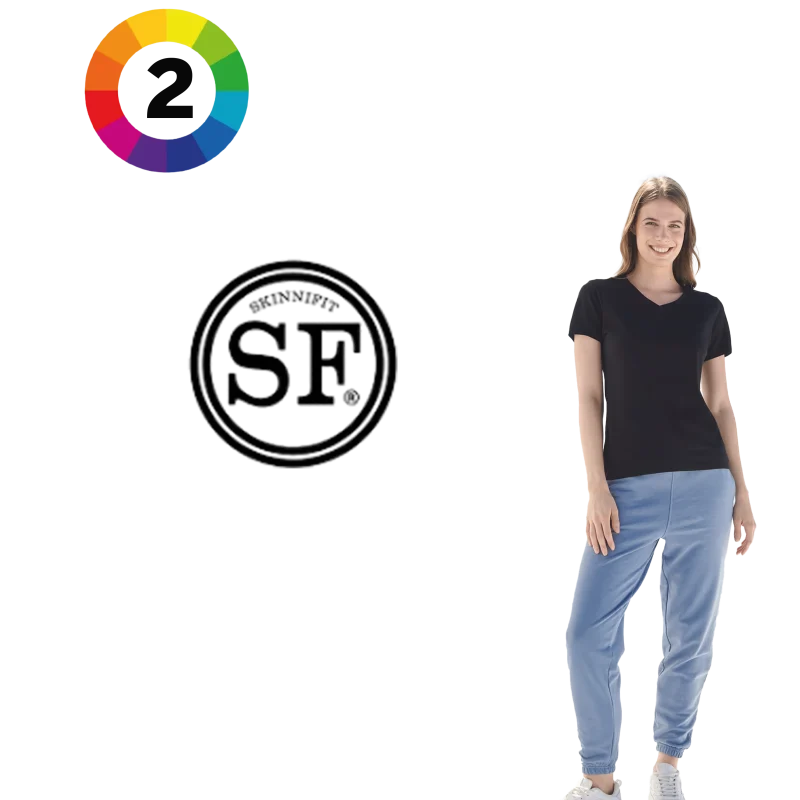 SK122 -T-shirt femme col v Feel Good