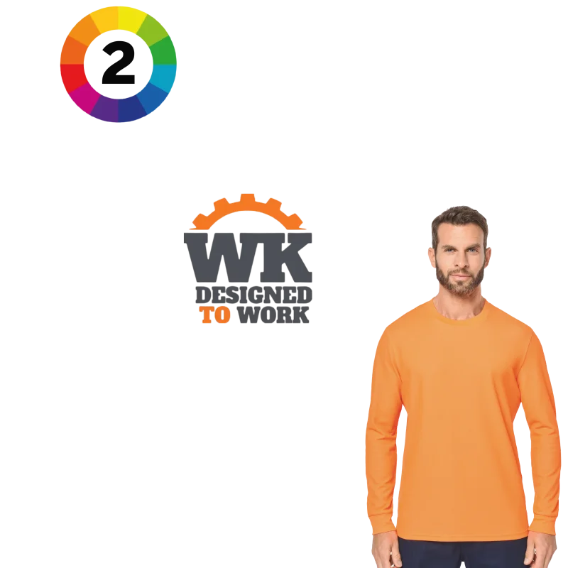 WK318 - T-shirt unisexe écoresponsable manches longues coton/polyester